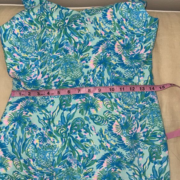 NWOT LILLY PULITZER DEL REY STRETCH SHIFT DRESS CORAL OF THE STORY S - Picture 9 of 12